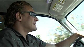 Blonde milf teases boyfriend's monster cock with handjob and suck