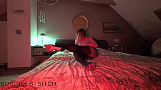 Hot Secretary in Pantyhose Rides Boss Cock for Nylon Cum Blast!