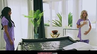 intense nuru session blonde brunette milf train petite teen with big cocks