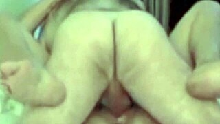 mature milf rides me missionary all night in homemade creampie session.