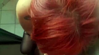 Naughty Redhead Neighbor's Balcony Doggystyle Pounding