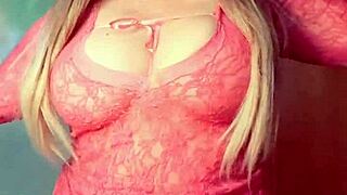 blonde brazilian milf's first toy pussy pounding then gaping ass