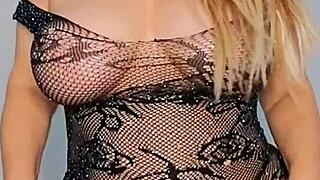 blonde brazilian milf's first toy pussy pounding then gaping ass