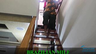 Stepmom Fucks Stepsons Cuckold In Red Sheer