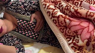 my big stepsis got mad sharing the bed but i fucked her tight pussy anyway full hindi