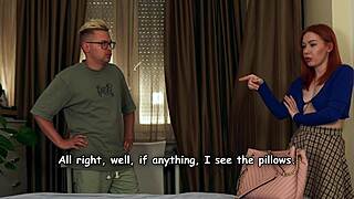 German stepmom shares naughty bed with stepson