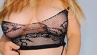 blonde brazilian milf's first toy pussy pounding then gaping ass