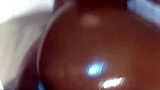 Damn That Big Booty Ebony Takes BBC Sideways Sexy!