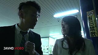 seductive asian milf blows peachy tits then hardcore fuck