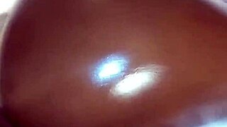 Damn That Big Booty Ebony Takes BBC Sideways Sexy!