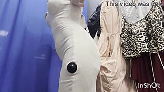 Sneaky Milf Changes Panties Dress Public Locker Hidden Cam