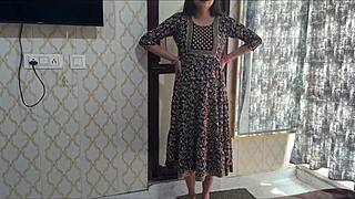 my big stepsis got mad sharing the bed but i fucked her tight pussy anyway full hindi