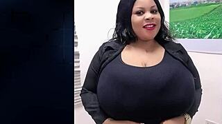 Chubby BBW Milf's Huge Tits Bounce Wildly!