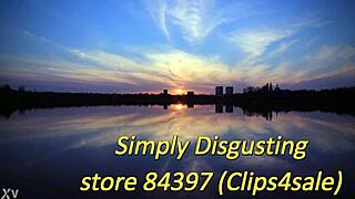 bbw milf femdom humiliates slave feet food juice disgust fest