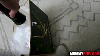 stepmom's emotional pov toy play gives young stud taboo christmas milf gift