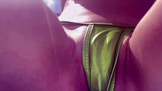 Italian Milf Artemisia Love Fingers Horny Pussy Close-Up On Beach