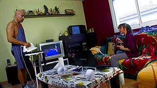 Big tits milf bounces wildly on thick cock in lingerie