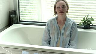 Charlie Forde Gives Dirty JOI Talk In Cute Blonde Milf Casting Interview