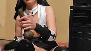 naughty mexican nun squirts orgasms like a whore!