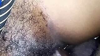 big black cock pounds curly brunette's huge ass pussy creampie deep