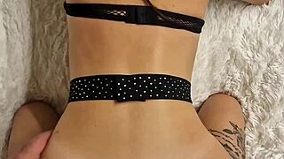 passionate anal creampie fills tight ass in steamy bedroom romp