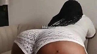 twerking my huge ebony ass cheeks on sofa spreading wide