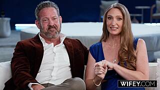 Hubby Watches Busty Milf Brandi Johnson Spit-Roast Creampie MMF