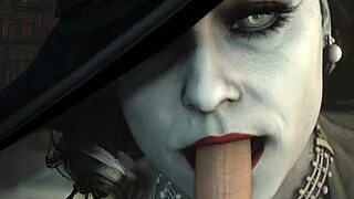 Resident Evil Lady Dimitrescu's Shaved Femdom Deepthroat PMV!