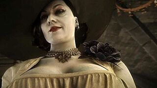 Resident Evil Lady Dimitrescu's Shaved Femdom Deepthroat PMV!