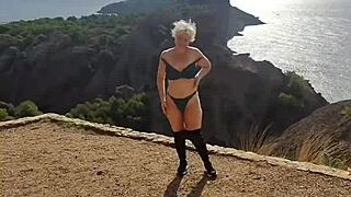 Hiking Slut Flashes Lingerie Panties—Will You Spot Her In The Wild?