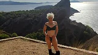 Hiking Slut Flashes Lingerie Panties—Will You Spot Her In The Wild?