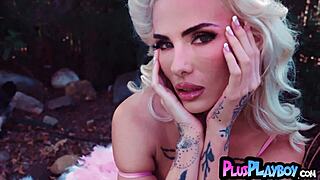 Big Ass Inked Babe Shia Snow Poses Exposing Body Lingerie Snow