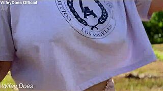 imagine wifey's perfect flashing tits drawing every eye outdoors...