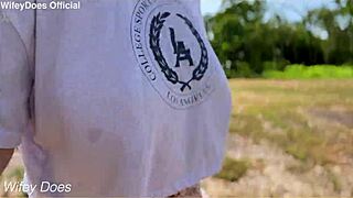 imagine wifey's perfect flashing tits drawing every eye outdoors...