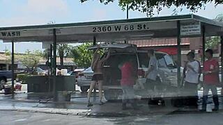 Milf Mommy Deepthroats Teen in Fishnets Heels