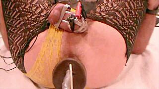 jett hoover cums early from dildo cum injection then fucks hot curling iron for second orgasm