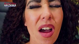 petite blonde lexxie gags deep on dildo machine pounds hairy pussy relentlessly