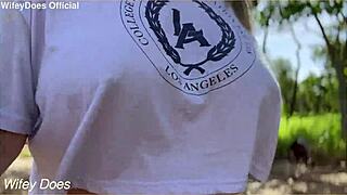 imagine wifey's perfect flashing tits drawing every eye outdoors...