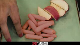 threesome busts hot milf and stepsis wide open by horny stepson pounding!