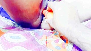 sexy mature neeru fingers hairy big pussy with carrot masturbation closeup