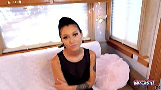 raven lane gags sloppy on deepthroat pounding cock