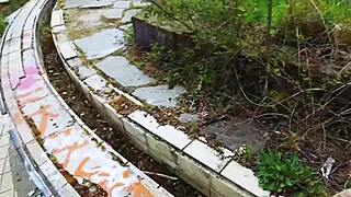 steps out for a public ass pounding with my brunette german milf neighbor