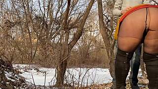 what if hot stepmom's pee play outside leads to wet pantyhose fetish with her curvy milf body