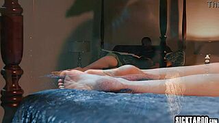 Big butt ebony Nicole Kitt deepthroats huge black cock before hardcore pounding