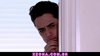 Intense threesome pounding stepmom and girlfriend hard