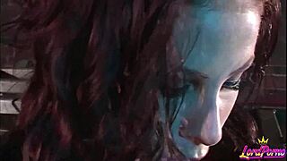 hey gianna michaels rocks big tits in that caged cock suck and bondage setup