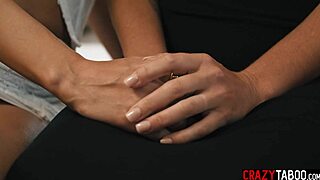 starving milf lesbian licks petite teen pussy in hot tribbing