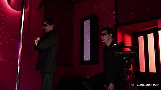 Blonde Brunette Milfs Kick Off Dp Strip Club Orgy