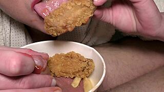 i cum on fries then she eats my small cock mess