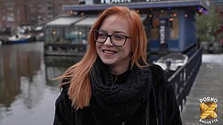 Joyce sublime redhead milf takes huge cock in lingerie